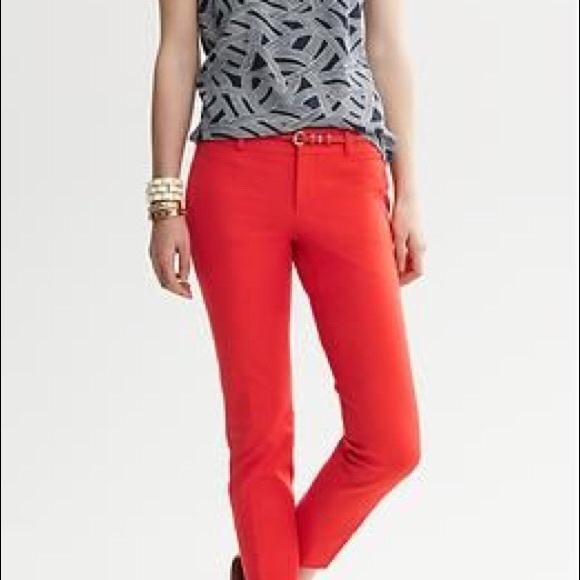 Banana Republic Pants - ⭐️Banana Republic Sloan Pant Orange sz 2